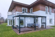 Металева альтанка Martinique 5 х 3,6 м Palram - Canopia Heat Block антрацит