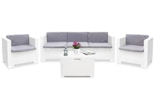 Білі меблі з техноротангу Colorado 3 Bica зі скринею