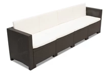 Чотиримісний садовий диван Bica з техноротангу колорадського коричневого кольору