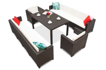 Комплект техноротангу з двома великими диванами Colorado Fiesta Max 10 коричневий Bica