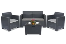 Набір для кави Nebraska technorattan Coffee Box 4 антрацит Bica з коробкою