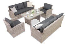Великий набір садових меблів Parma Apetito 8 сірий Garden Point