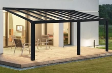 Алюмінієвий терасовий навіс Stockholm Palram 3,4 х 6,6 м сірий