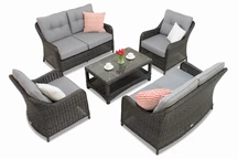 Garden Point ексклюзивний комплект меблів з техноротангу Toledo Coffee 6 антрацит