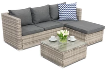 Комплект садових меблів Roma Corner 4 Garden Point сірий техноротанг