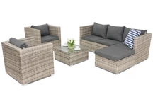 Комплект садових меблів Roma Corner 6 Garden Point сірий техноротанг