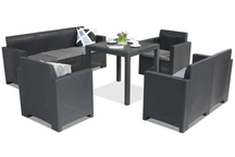 Меблі з техноротангу Nebraska Dallas Apetito 7 Anthracite Bica