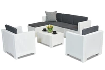 Набір меблів для вітальні Colorado Relax Corner 6 білий Bica техноротанг