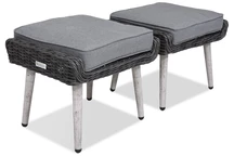 Pufa technorattanowa na taras Bilbao Garden Point antracytowa - 2 sztuki