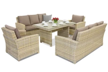 Садові меблі Bristol Apetito 8 Garden Point техноротанг бежевий