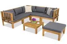 Садові меблі Brunei Corner 5 + пуф акація Garden Point