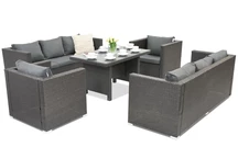 Садові меблі Roma Apetito 8 Garden Point техноротанг чорний