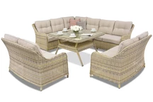 Садові меблі Toledo Comida 9 Angular Garden Point technorattan бежевий