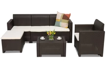 Шезлонг Nebraska Relax Corner 5 коричневий Bica з техноротангу