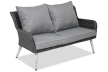 Sofa dwuosobowa technorattanowa na taras Bilbao Garden Point antracytowa