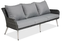 Sofa trzyosobowa technorattanowa na taras Bilbao Garden Point antracytowa