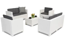 Комплект меблів Colorado Coffee 6 білий Bica з техноротангу