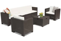 Комплект техноротанга з подовженим диваном Colorado Coffee 6 BOX коричневий Bica