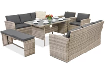Садові меблі Marseille Apetito 10 Garden Point сірий техноротанг
