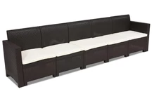 П'ятимісний диван Bica з техноротангу Nebraska коричневого кольору