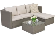 Садові меблі Roma Corner 4 Garden Point техноротанг світло-сірий