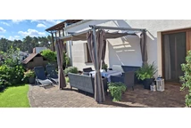 Антрацитові штори для терасної перголи La Palma 3x3 Garden Point