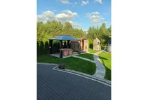 Сучасна садова альтанка Santiago Premium 3x3,6 м Garden Point антрацит