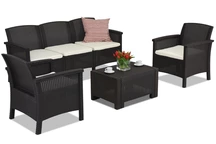 Меблевий комплект Technorattan з 3-місним диваном Venezia Coffee 5 Bica коричневий