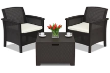 Набір для тераси Venezia Terrace Box 2 коричневий техноротанг з ящиком Bica