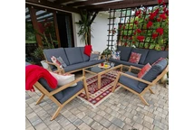 Набір розкішних садових меблів Braga Wood Coffee 8 Garden Point