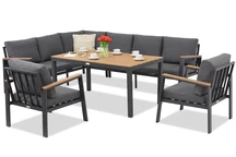 Кутовий лаунж-комплект Zakintos Comida 7 антрацит Garden Point