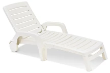 Садовий шезлонг Riva білий Bica