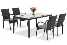 Комплект техноротангу Milan 4 Garden Point чорний
