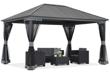 Металева альтанка Sardinia Premium 3x3 Garden Point бежева