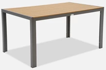 Садовий стіл Verona Wood Garden Point з алюмінієвого полімерного дерева сірий