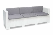 Тримісний диван Колорадо з техноротангу білий